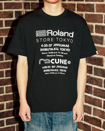 Roland Store Tokyo &times; CUNE T-Shirt (BLACK)