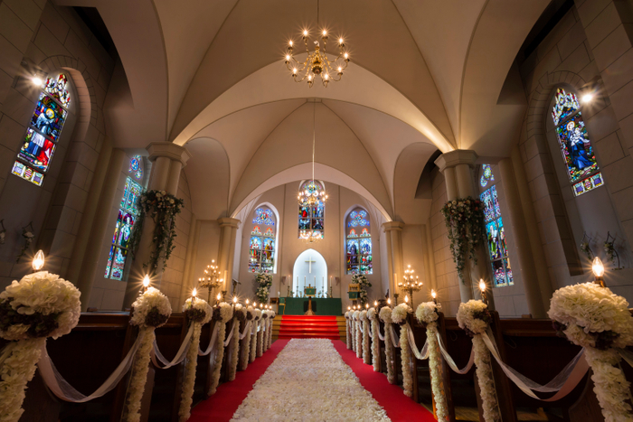 アンティークな大聖堂も使用可能