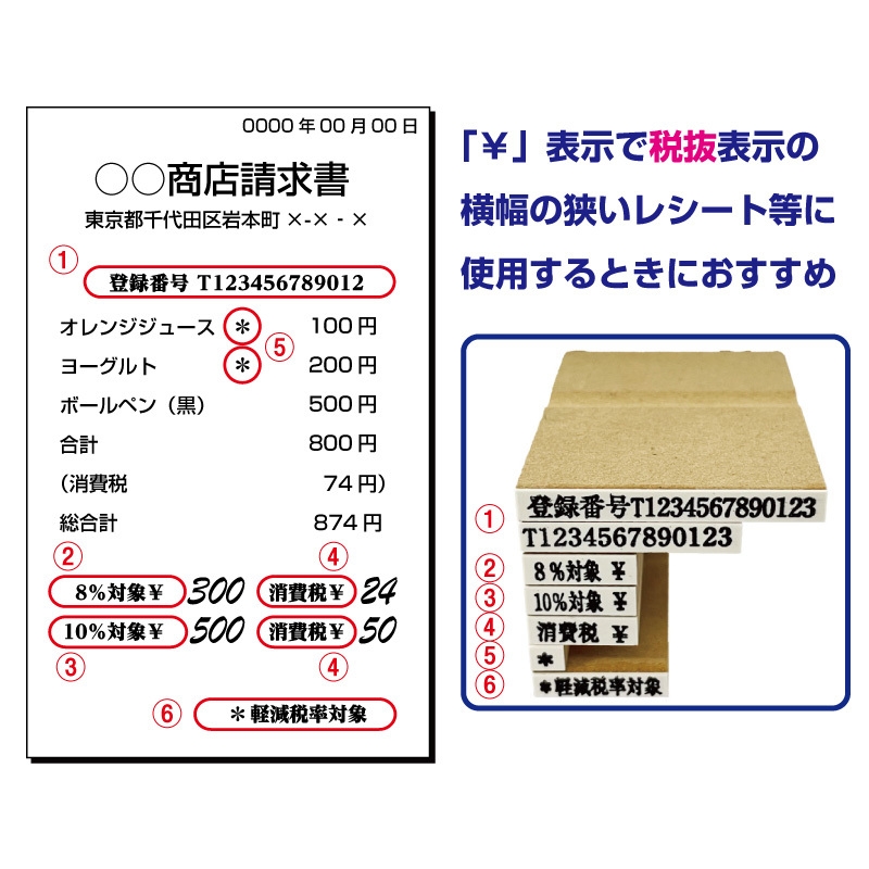 インボイス登録印セットB(消費税4-2 価格2,970円(税込))