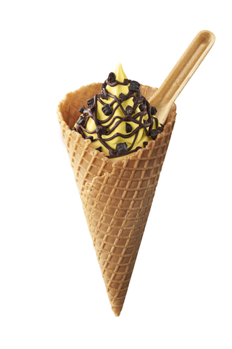 ごほうびソフト‐チョコバナナ‐　ワッフルコーン　イメージ画像