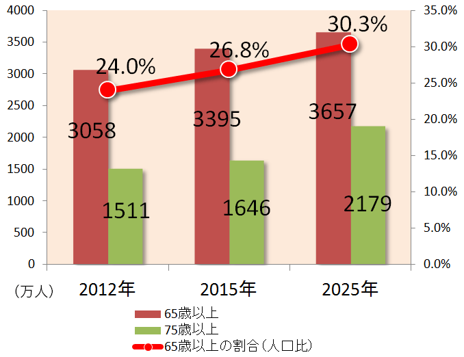 (1) 高齢者人口予想推移