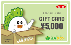 ＪＡタウンギフトカード５，０００円分