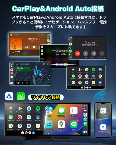 ワイヤレスCarPlay／Android Auto対応