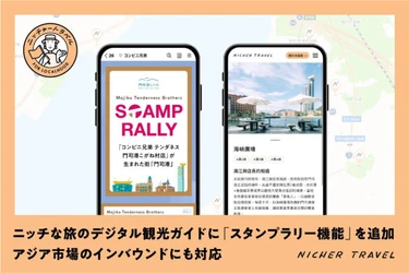 スタンプラリー機能・インバウンド（アジア）向け 多言語機能を拡充 デジタル観光ガイド「TOWN GUIDE By NICHER TRAVEL」 10月31日（金）北九州 門司港で開始