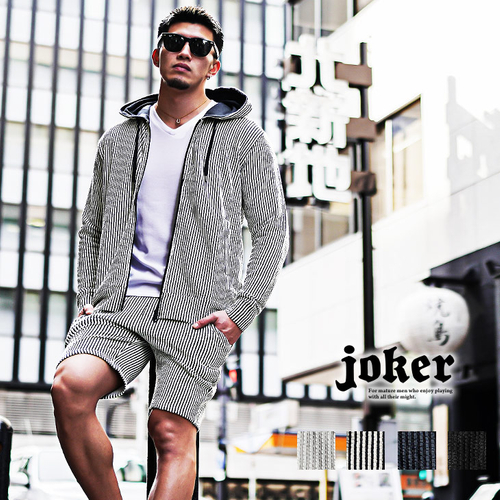 シアサッカーパーカーセットアップ