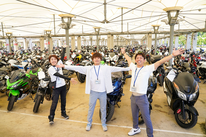 「BDS柏の杜会場見学ツアー」にはボートレーサーの毒島誠選手も参加