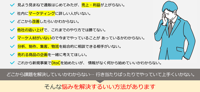 通販事業者の課題