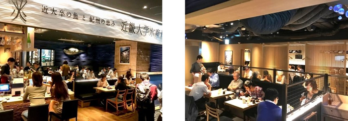 大阪店(大阪・梅田)(左)、銀座店(東京・銀座)(右)