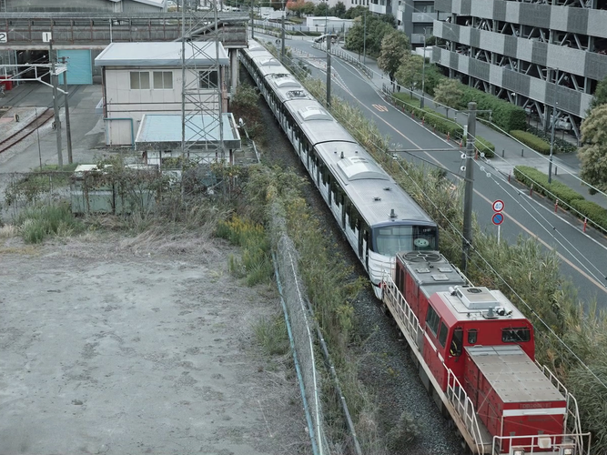 輸送の様子（新鶴見機関区付近）