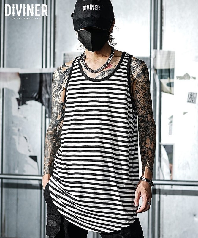 【OWN ROOTS】Border Long Tanktop