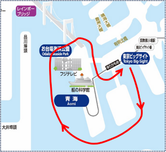 水上避難体験のコース