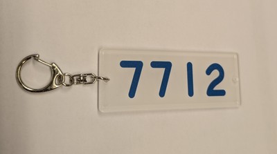 記念アクリル車番キーホルダー