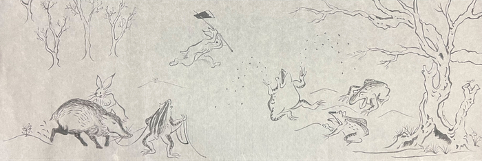 絵巻の一部(トロロアオイの栽培シーン)