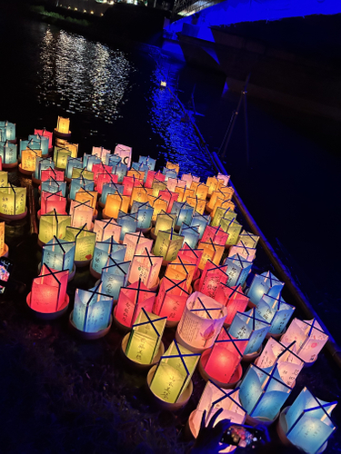 按針祭灯籠流し