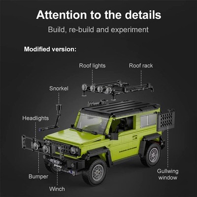 CaDA ブロック 1:12 スケール Suzuki Jimny Sierra