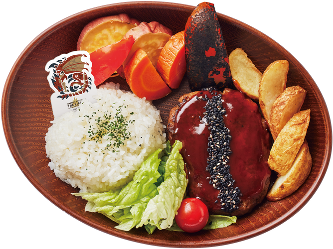 ▲ハンター飯プレート ～リオレウスの尻尾～ ／1,800円（税込）