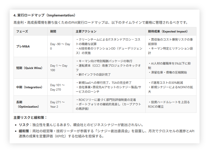 分析結果をもとに、次に確認すべき論点やアクション案を整理