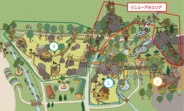 わくわく大冒険の森エリアマップ