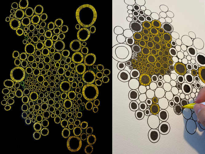 ひまわり　制作風景