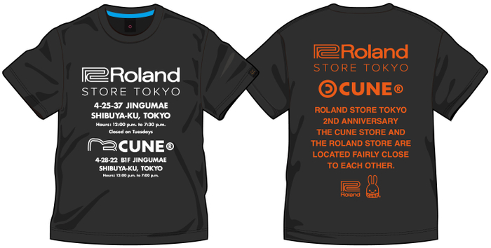 Roland Store Tokyo &times; CUNE T-Shirt (BLACK)デザインイメージ