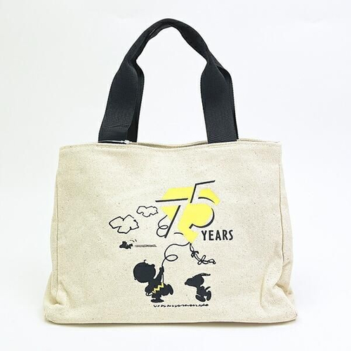スヌーピー75thデザインのトートバッグ