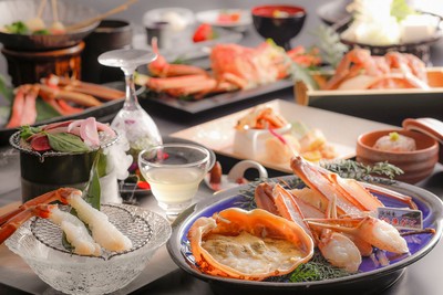 冬季限定・活松葉蟹付き蟹会席［一例］