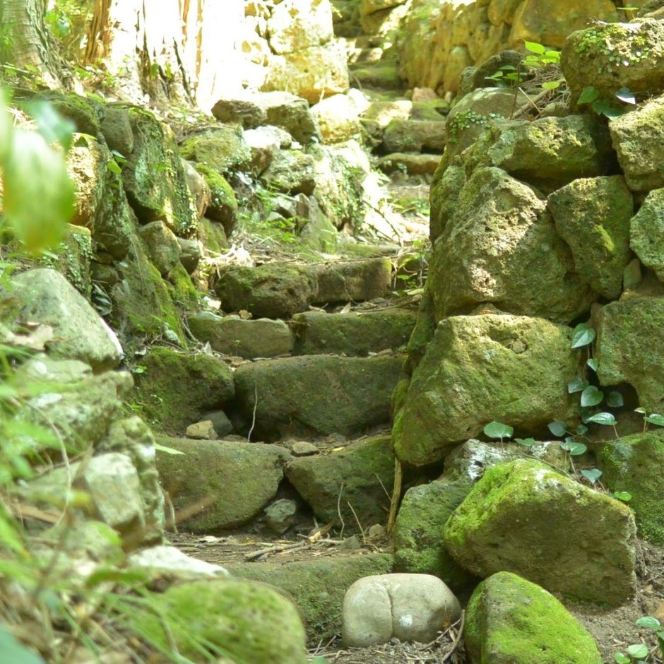 岩地コース石畳