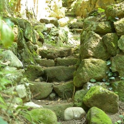 岩地コース石畳