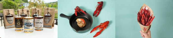 （一例として、左からLAAVU、ミートボール専門店toroli、キッチンカー「ふるーつなのに」）