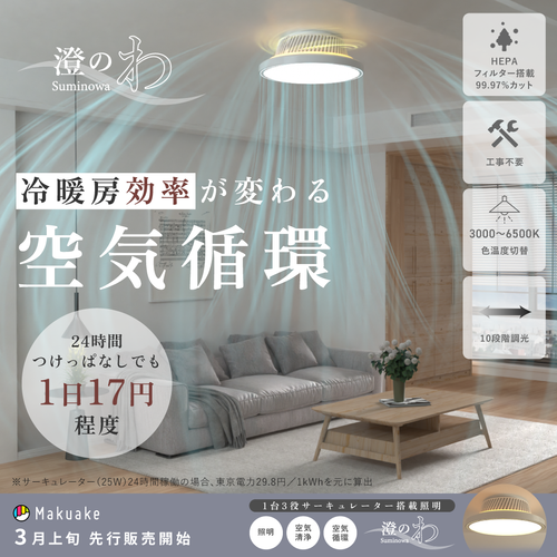 天井から空気循環