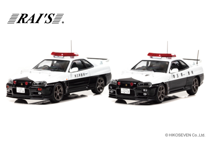RAI'S 1/43 日産 スカイライン GT-R 2000/ VspecII 2002 (BNR34) 埼玉県警察高速道路交通警察隊車両