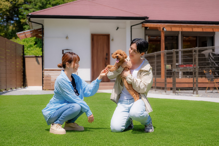 愛犬の笑顔はじける