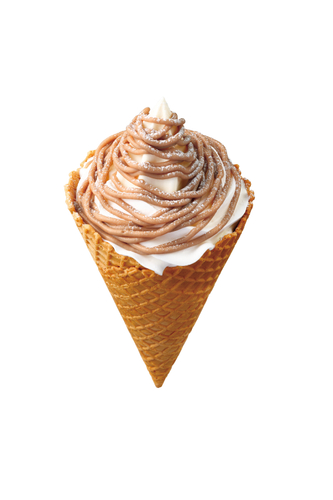 ワッフルソフトクリーム　モンブラン　単品画像