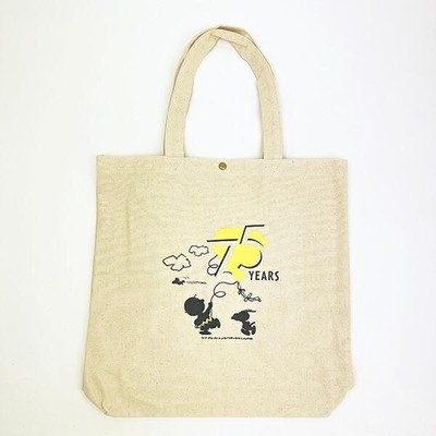 スヌーピー75thデザインのトートバッグ