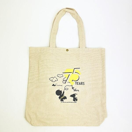 スヌーピー75thデザインのトートバッグ