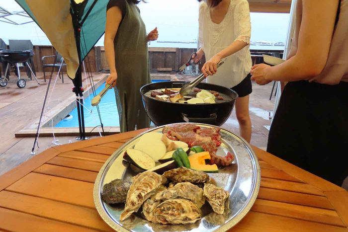 ちょっとヨットビーチハウスでBBQ