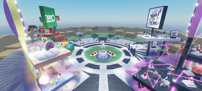 「Outfits Romance Town」のワールド内の様子4:各ブランドの世界観を有するブランドブース