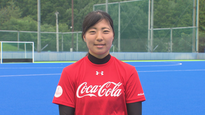 松本夏波選手（コカ・コーラレッドスパークスホッケー部）