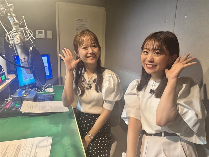 左）岡本愛衣　・　右）野村舞［HOMEアナウンサー］