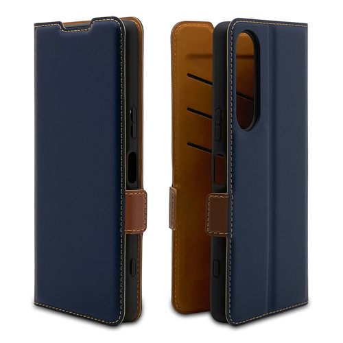 ネイビー&times;ブラウン