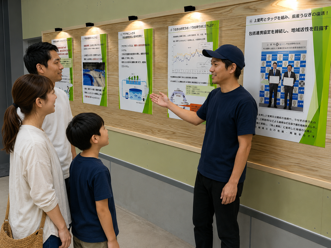 うなぎの生態や、養殖場の施設をスタッフが解説しながらご案内いたします