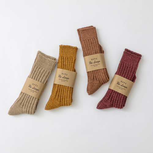 RE LOOP/RECYCLE COTTON SPECKDYEリブハイクルー