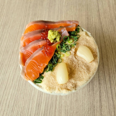 らっきょう・湯梨浜サーモン丼