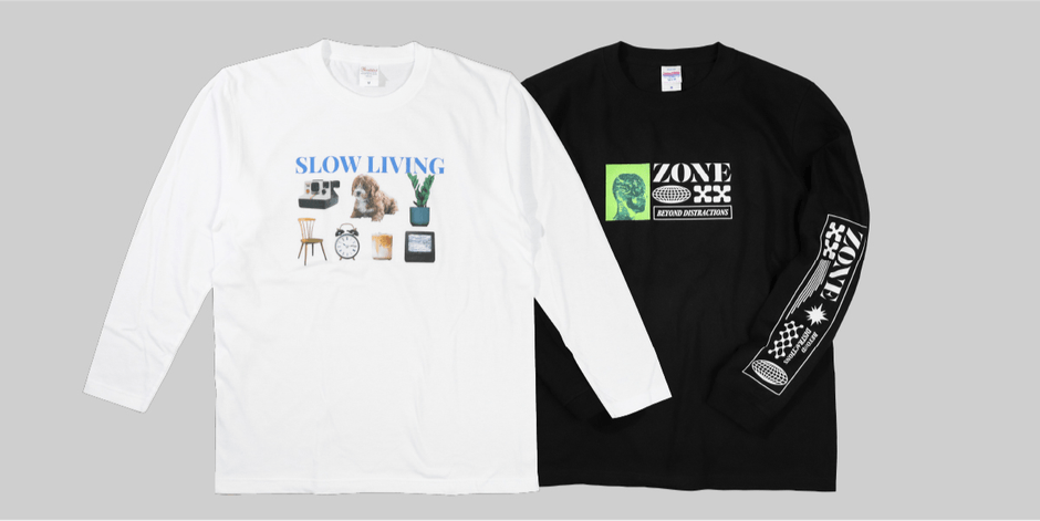袖リブあり・なしのロングTシャツ