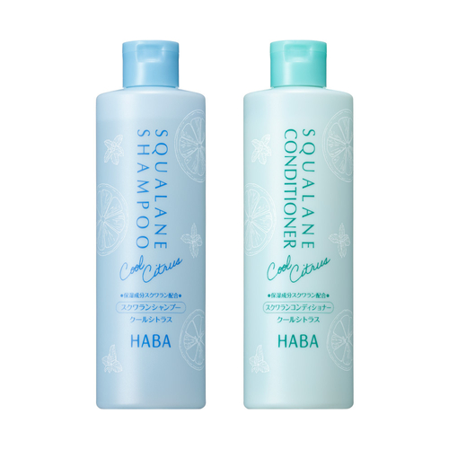 『スクワランシャンプー クールシトラス』『スクワランコンディショナー クールシトラス』各1,650円(税込)