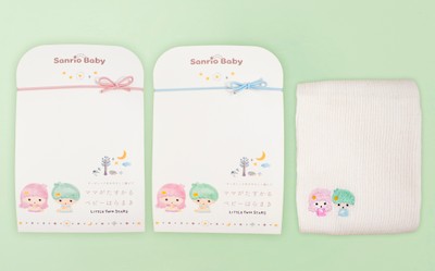 サンリオベビーコラボ『ママがたすかる ベビーはらまき』リトルツインスターズ ©1976, 2020 SANRIO CO., LTD.　APPROVAL NO. L610164