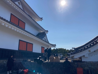 安土城 天守閣での撮影