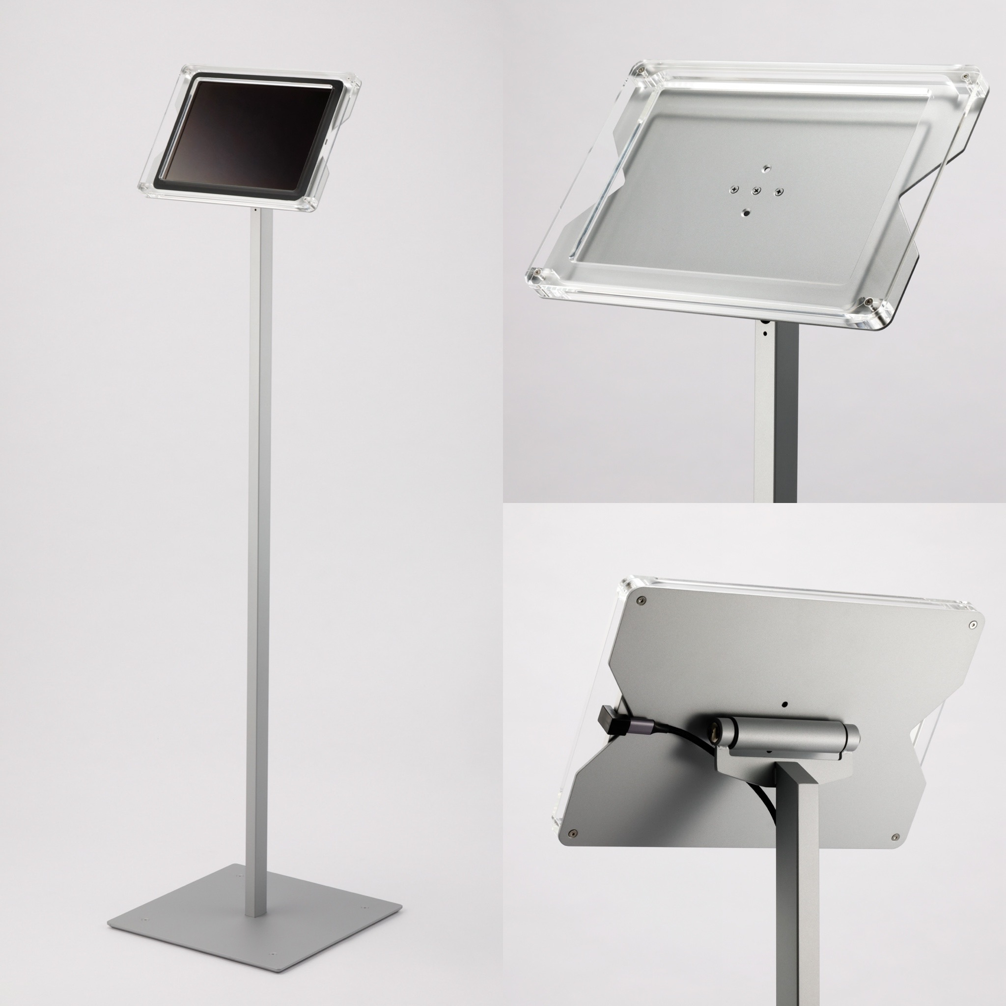 無人受付案内用　iPadフロアスタンド「T5+」