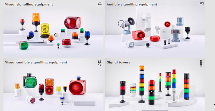 図. 信号装置の製品画像