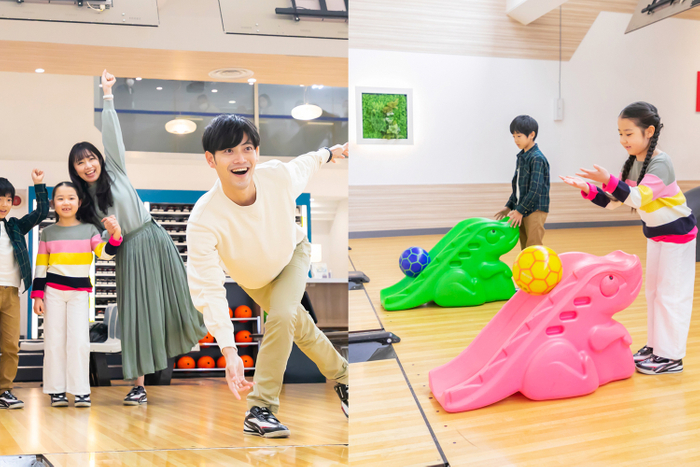 誰でも参加OK。無料1フレーム試し投げイベント！お子様にはキッズ用補助台もご用意。